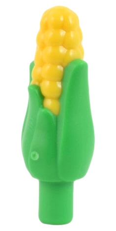 LEGO Corn Cob with Husk and Molded Yellow Kernels Pattern (Maize) piece