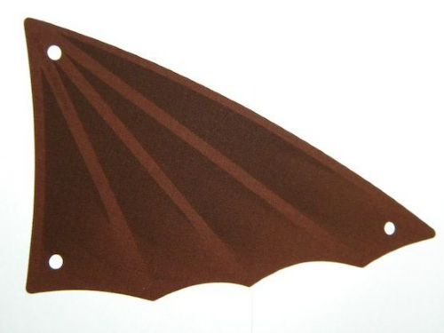 LEGO Cloth Sail Triangular 12 x 21 with Winged Edge and Dark Brown Pattern piece