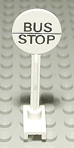 LEGO Road Sign Round with Bus Stop Pattern piece