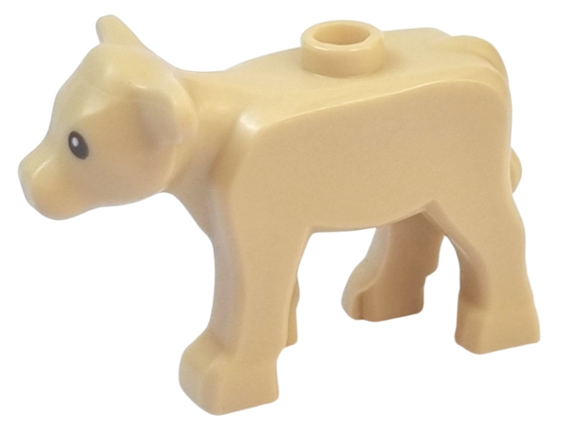 LEGO Calf with Black Eyes and White Pupils Pattern piece