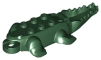 LEGO Alligator / Crocodile Body with 10 Lower Teeth piece