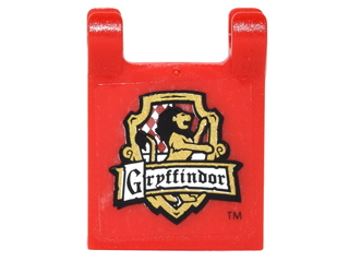 LEGO Flag 2 x 2 Square with 'Gryffindor' and Lion in Shield Pattern (Sticker) - Set 4842 piece