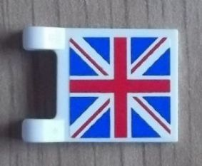 LEGO Flag 2 x 2 Square with United Kingdom Flag (Union Jack) Pattern on Both Sides (Stickers) - Set 8639 piece