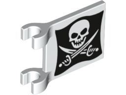 LEGO Flag 2 x 2 Square with Skull and Crossed Cutlasses (Jolly Roger) Pattern piece