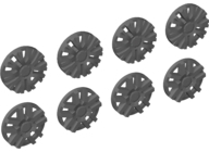 LEGO Wheel Cover 10 Spoke (Spokes in Pairs) and 10 Spoke Y Shape for Wheel 18976, 8 in Bag - 4 of Each (Multipack) piece