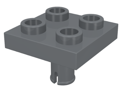 LEGO Plate, Modified 2 x 2 with Pin on Bottom piece