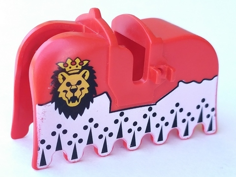 LEGO Horse Barding, Ruffled Edge with Lion Head (Royal Knights) Pattern piece