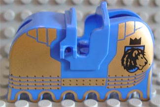 LEGO Horse Barding, Ruffled Edge with Knights Kingdom II Lion with Crown Pattern piece