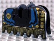 LEGO Horse Barding, Ruffled Edge with Gold and Blue Pattern piece