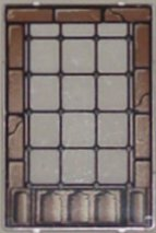 LEGO Glass for Window 1 x 4 x 5 with Brown Brick Border Pattern piece