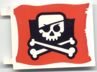 LEGO Flag 6 x 4 with Skull and Crossbones (Eye Patch) Pattern piece