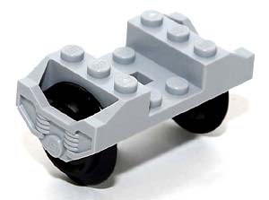 LEGO Train Wheel RC, Holder with 2 Black Train Wheel RC Train and Chrome Silver Train Wheel RC Train, Metal Axle (2878 / 57878 / x1687) piece