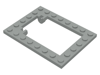 LEGO Plate, Modified 6 x 8 Trap Door Frame Horizontal piece