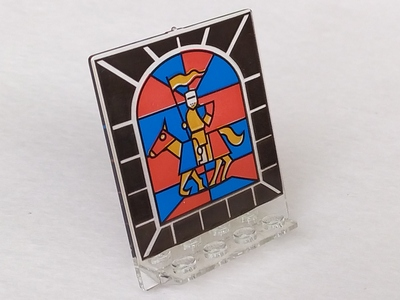 LEGO Door 2 x 5 x 5 Swivel, Flat Base with Stained Glass Knight Pattern piece