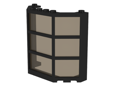 LEGO Window 3 x 8 x 6 Bay with Trans-Black Glass piece