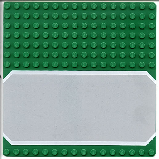 LEGO Baseplate, Road 16 x 16 with Light Gray Driveway Pattern piece