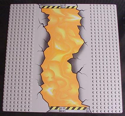 LEGO Baseplate, Road 32 x 32 8-Stud Cracked Road and Lava Pattern piece