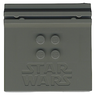 LEGO Tile, Modified 6 x 6 x 2/3 with 4 Studs and Embossed 'STAR WARS' piece