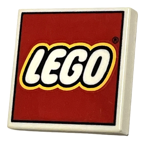 LEGO Tile 2 x 2 with Groove with LEGO Logo Type 2 Pattern piece