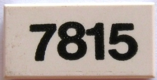 LEGO Tile 1 x 2 with Groove with '7815' Pattern piece