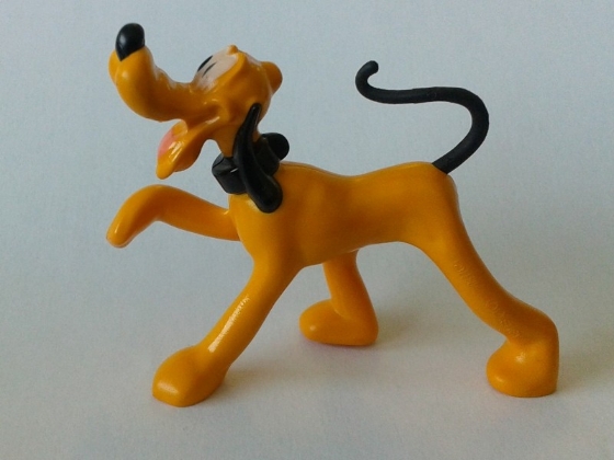 LEGO Dog, Disney with Black Collar, Ears, Nose and Tail and White Eyes Pattern (Pluto) piece
