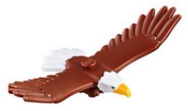 LEGO Eagle with Yellow Beak, White Head and Tail Feathers Pattern piece