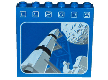 LEGO Brick 1 x 6 x 5 with LL2079 Rocket and Moon Pattern piece