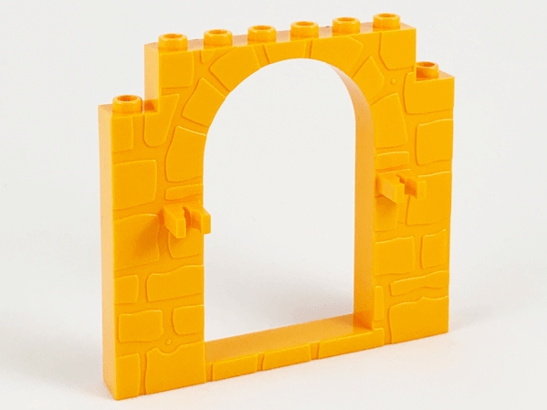 LEGO Door, Frame 1 x 8 x 6 with Stone Pattern and Clips piece