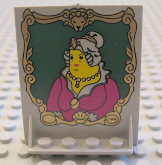 LEGO Door 2 x 5 x 5 Swivel, Bracket Base with HP The Fat Lady Portrait Pattern piece