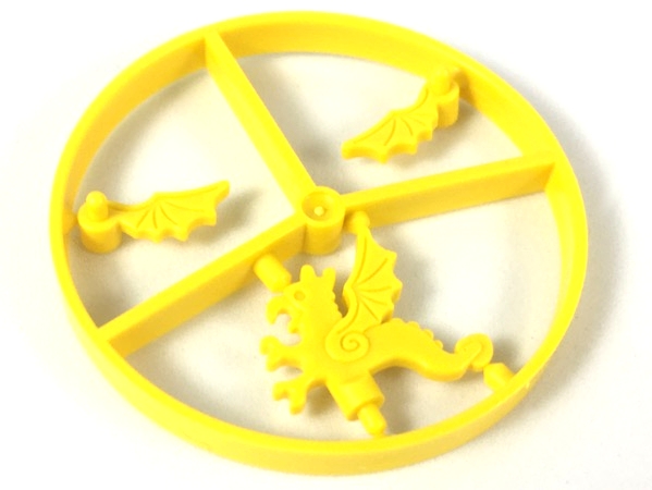 LEGO Minifigure, Plume Wheel Sprue Complete, Dragon piece