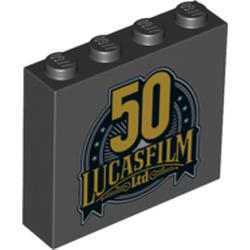 LEGO Brick 1 x 4 x 3 with Number 50 and 'LUCASFILM Ltd' Pattern piece