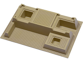 LEGO Baseplate, Raised 32 x 48 x 6 with Level Front piece