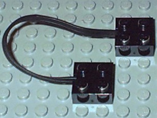 LEGO Electric, Wire with Brick 2 x 2 x 2/3 Pair,  15 Studs Long piece