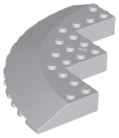 LEGO Brick, Round Corner 10 x 10 with Slope 33 Edge, Axle Hole, Facet Cutout piece
