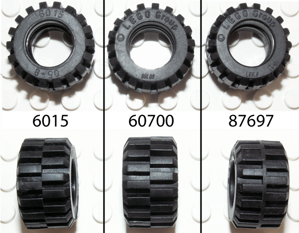 LEGO Tire 21mm D. x 12mm - Offset Tread Small Wide piece