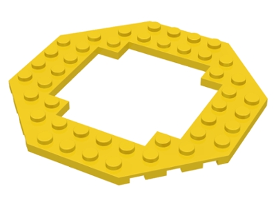 LEGO Plate, Modified 10 x 10 Octagonal with 6 x 6 Open Center piece