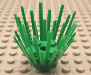 LEGO Plant Prickly Bush 2 x 2 x 3 Extension with 2 x 2 center piece