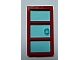 LEGO Door 1 x 4 x 6 with 3 Panes and Stud Handle with Trans-Light Blue Glass piece