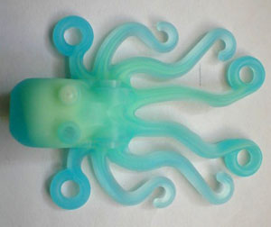 LEGO Octopus with Marbled Glow In Dark Opaque Pattern piece