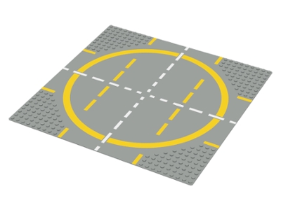 LEGO Baseplate, Road 32 x 32 9-Stud Landing Pad with Yellow Circle Pattern piece