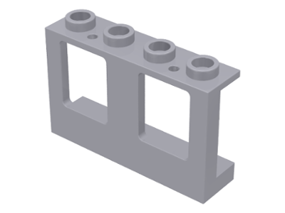 LEGO Window 1 x 4 x 2 Plane, Single Hole Top and Bottom for Glass piece