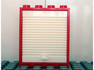LEGO Door, Frame 1 x 4 x 4 Lift with White Door (6154 / 6155) piece