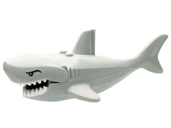 LEGO Shark with Gills and White Teeth Pattern piece