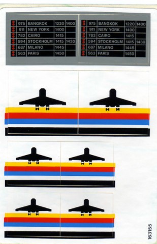 LEGO Sticker Sheet for Set 6396 - Sheet 1 (163155) piece