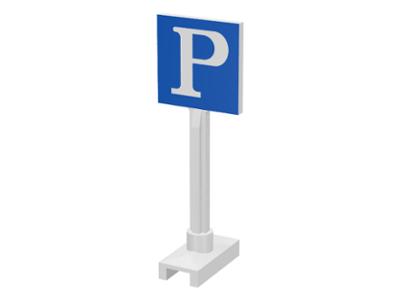 LEGO Road Sign Square with Parking Pattern piece