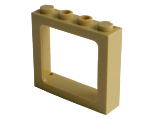 LEGO Window 1 x 4 x 3 Train - 2 Hollow Studs and 2 Solid Studs piece
