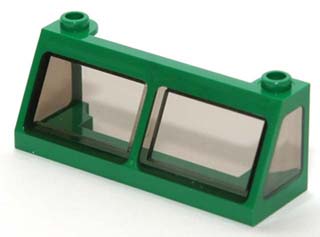 LEGO Windscreen 2 x 6 x 2 Train with Fixed Trans-Black Glass piece