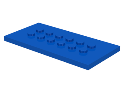 LEGO Plate, Modified 4 x 8 with Studs in Center piece