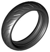 LEGO Tire 139mm D. x 37mm Motorcycle Racing Tread piece