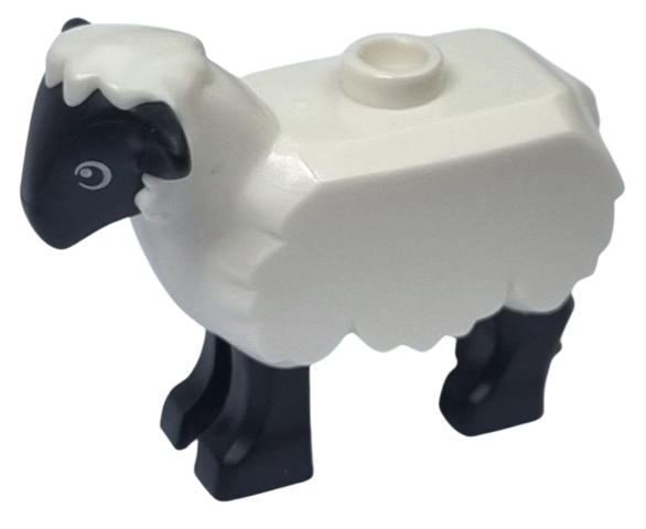 LEGO Sheep with Black Head and Legs and Eyes Pattern piece